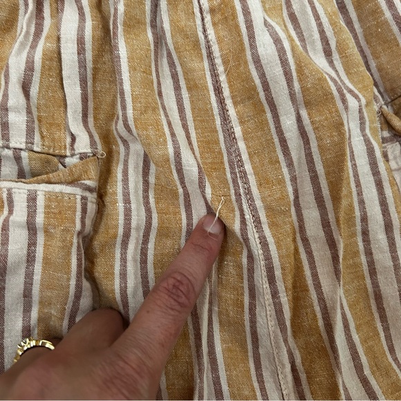 Toad&Co Taj Short Sleeve Jumpsuit in Sunset Stripe | size small - Picture 7 of 7